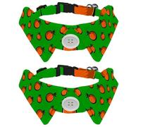 2 Pcs Cat Dog Bow Tie, Adjustable Pet Collar Bowtie Tux Formal Neck Tie for Boys Girls Puppy Kitten Wedding Birthday - Orange Fruit