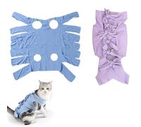 2 PCS Cat Recovery Suit - Surgical Onesie for Abdominal Wound or Skin Disease, E-Collar Alternative
