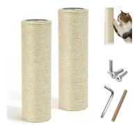 2 Pcs Cat Scratching Post Replacement, 35cm/13.7 Inch Easy to Install | Cat Scratch Post Refill Pole Sisal Replacement Poles with M8 Screws and Wrench Parts for Refurbishment for Cat Tree