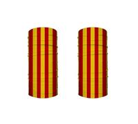 2 Pcs Catalonia Flag Bandana, Multifunctional Neck Gaiter Balaclava Headband Mask, Breathable Sweat Absorbent Moisture Wicking Sun Protection, Suitable for Riding Running Fishing