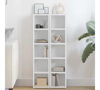 2 Pcs CD Cabinets Shelves Media Tower Rack Cube Media Unit DVD Storage Organiser