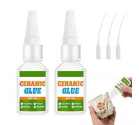 2 Pcs Ceramic Glue, 30g Instant Ceramic Super Glue, Ultra Strong Super Gl/ue for Bonding Cera-mic, Dishes, Tiles, DIY Crafts