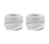 2 Pcs Ceramic Marble Ring Toothbrush Holder Stand for Home Bathroom