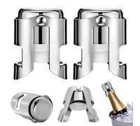 2 Pcs Champagne Stopper, Champagne Saver Plug, Reusable Bottle Saver Sealer Vacuum Sealed Wine Stoppers for Wine Champagne Beer,Sparkling