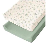 2 Pcs Changing Pad Baby Diaper Changing Pad Cover Elastic Cute Super Soft Breathable Tailored Snug Fit Single Baby Diaper Soft Changing Pad Sheets Flexible Cover Comfortable Cotton