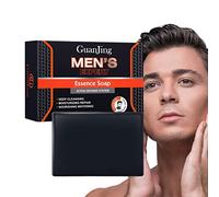 2 Pcs Charcoal Soap Bar Men - Face Soap for Men - Charcoal Soap with Shea Butter, E for Prevent Acnes, Blackheads, Fade Scars, Brighten Complexion