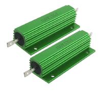 2 Pcs Chassis Mounted Green Aluminum Clad Wirewound Resistors 100W 33 Ohm 5% (2 piezas de chasis montadas en aluminio Verde revestidas con resistencias 100 W 33 ohmios 5% Specialised accessories