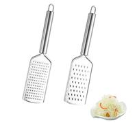 2 Pcs Cheese Grater,Handheld Graters for Kitchen,Lemon Zester,Flat Graters Small,Mini Zester Grater with Handle and Razor-Sharp Stainless Steel Blade,for Vegetables,Potato,Garlic,Ginger,Coconut etc