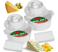 2 pcs Cheese Mold with a Follower Piston and Cheesecloth - Cheese Making Kit - Cheesemaking Supplies - Cheese Form Mold - Cheese Making Basket - Cotton Cloth For Straining - Molde Para Queso