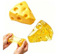 2 PCS Cheese Squishy, Squishy Cheese,Salted Butter Style Stress Relief Squishies, Cute Soft Desktop Ornament, Perfect for Office, Home Leisure Time, Daily Relaxation and Mood Soothing