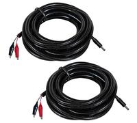 2 Pcs Chew-Resistant Trail Camera Power Cables, Compatible with Stealth Cam, Spypoint, Moultrie, Browning, Wildgame Innovations, Muddy,Black Gate, etc. 5.5x2.1mm DC Plug to Alligator Clips, 79"