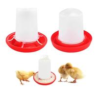 2 PCS Chicken Feeders and Drinkers Set, Chick Feeder & Chicken Water Dispenser for Farm, Automatic Poultry Drinker and Feeder for Pigeons, Chickens, Ducks