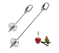 2 Pcs Chicken Veggies Skewer Fruit Holder,Parrot Food Skewer,Chicken Parrot bird Hanging feeder,Bird Food Holder Pet Parrot Treat Skewer,Parrot Foraging Toy,for Hens Birds Parrot Small Animals,2 Sizes