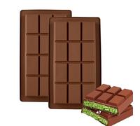 2 PCS Chocolate Bar Moulds Silicone,Deep Chocolate Bares Mould,mould Thick Candy Bars Moulds,Silicone moulds Chocolates Bares,Thick Reusable DIY Moulds,for Big Homemade Slabs Chocolates Praline Sweets