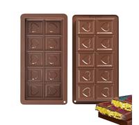 2 PCS Chocolate Mold, Deep Chocolate Moulds, for DIY Baking Making Protein Bars Energy Bars and Reusable Silicone Mould