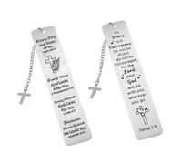 2 PCS Christian Bookmarks Gifts,Inspirational Bible Verse Bookmark,Personalised Bookmark Gifts,Baptism Gifts Bible Bookmarks for Women,Men.