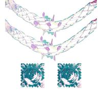 2 Pcs Christmas Ceiling Decorations Indoor,Foil Christmas Decorations,Swirl Ceiling Christmas Decorations,Silver Garlands,9Ft Foil Garland Festive Hanging Decoration for Xmas New Year Party Supplies