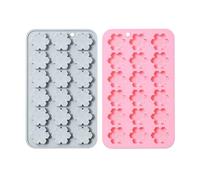 2 Pcs Christmas Fondant Silicone Molds,3D Mini Snowflake Candy Mould, Christmas Cake Decoration, DIY Candy Silicone Mould Chocolate Baking Molds, Christmas Sugar Craft, 36 Cavity