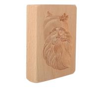 2 Pcs Christmas Wooden Cookie Mold for DIY Lovers, Home Baking | Smooth Surface, Easy to Clean, Khaki Wood Finish, Festive Style for Themed Party Treats