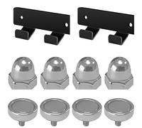 2 Pcs Chuck Key Holder with Secure Gripping, Heavy Duty Metal Wall Mount Organizer, Double Hooks for Drill Press Accessories, Garage Workshop Tool Organization