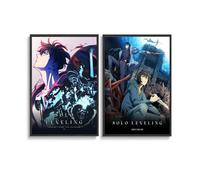 2 PCS Classic Japanese Anime Solo Poster Leveling Cover Wall Art Canvas Posters Room Decorative Aesthetic Print Decor 12x18inch(30x45cm) Style7
