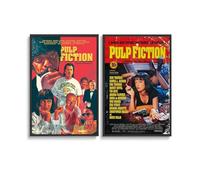 2 PCS Classic Movie Pulp Poster Fiction 1994 Vintage Wall Art Canvas Posters Room Decorative Aesthetic Print Decor 24x36inch(60x90cm) Style-2