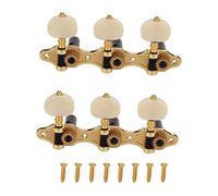 2 Pcs Classical Guitar Tuners 3L3R, Acoustic Guitar String Tuning Pegs with Dragon Scales Design, Rust - Proof Metal Machine Heads for Vintage Classical Guitar Replacement