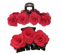 2 PCS Claw Clip, Resin Rose Strong Hold jaw clip for Thick Thin Hair, One Large and One Small, Stocking Stuffers,Gifts for Women, Valentine's Day, Christmas