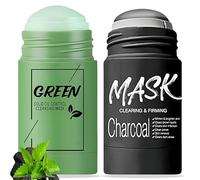 2-PCS Clay Mask Stick. Green Tea Clay & Bamboo Charcoal Clay.Clean Blackheads. Suitable For All Skin Type.Pores Face Masks Skincare, Mud Mask Stick,Help Reduce Acne Breakouts