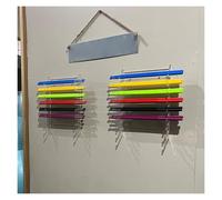 2 Pcs Clear Acrylic Drum Stick Holder for 10 Pairs Of Drumsticks, Universal Drumstick Organizer Stand, Wall Mount Wands/Lightsabers Display Rack
