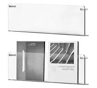 2 Pcs Clear Acrylic Wall-Mounted Shelves, No-Drill Transparent Display Racks, Floating Book Holders for Magazines and Records, Modern Easy Installation for Home and Office, 40 cm/15.75 in
