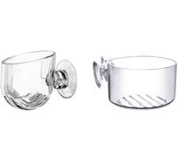 2 Pcs Clear Aquarium Plant Pot, Glass Fish Tank Plants Holder Aquarium Planter, Aquarium Decoration Plants Cup with Suction Cups for Fish Tank Ornament Aquarium Decor
