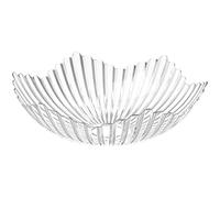 2 Pcs Clear Decorative Fruit Bowls, 10.2 x 3.1 in Leaf Shaped Modern Plastic Serving Bowl, Clear Candy Dish, Snack Platter for Living Room Coffee Table, Home Decor