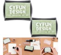 2 Pcs Clear Embossing Ink Pad for Stamping & Scrapbooking - Slow-Drying Crisp Ink, Raised Durable Surface for All Stamp Sizes | Long-Lasting Inkpads for Rubber Stamps Arts & Crafts Supplies