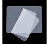 2 PCS Clear Placemat, Silicone Mats for Crafts and Kitchen | Heat Resistant Non-slip Clear Countertop Protector, Translucent Placemat for DIY, Jewelry, Epoxy Resin, Baking