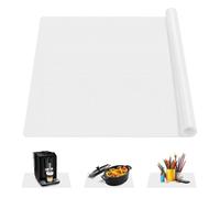 2 Pcs Clear Silicone Mat, 15.7”X11.8” Non-Slip Heat Resistant Wipeable Matte Clear Silicone Mats, Craft Mat for Resin Kitchen Worktop Protector, for Countertop Protector, Painting, Placemat