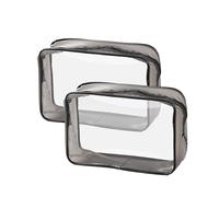 2 Pcs Clear Travel Toiletry Bag,Clear Small Makeup Bag,Portable Waterproof Toiletries Bags, See Through Travel Toiletry Bags, Travel's Accessories for Women and Men,Travelling and Holiday.