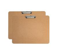 2 Pcs Clipboards with Low Profile Clip,Wood Clipboards Bulk,Office Clipboard Hardboard Drawing Clipboard,Back to School Teacher Classroom Supplies, School Supplies for College Students (Horizontal-A3)
