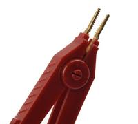 2 PCS Clips with Clip, Kelvin Copper Gold Plated for Electrical Engineering for - Black for + Red, 90mm Length, 20A Current