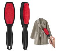 2 PCS Clothes Brush,Double-Sided Lint Brush,Double Sided Lint B rushes for Clothes,Sofa and Furniture,Dog and Cat L int Remover B rush,Fluff and Fuzz Remover Tool,Reusable,Portable
