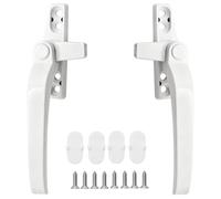 2 Pcs Cockspur Window Handles, Right/Left Hand Replacement, Universal White Handles for UPVC Windows, Sliding Doors, Double Glazing Windows, Ambidextrous Design for Window Repair & Replacement