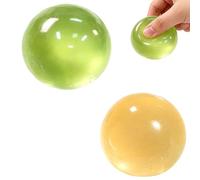 2 PCS Coconut Oil Stress Ball, Yellow and Green Slow Rising Squishy Balls, Soft Scented Squeeze Objects for Hand Relaxation, Sensory Stress Relievers for Desk or Home