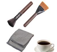 2 Pcs Coffee Brush with Storage Box, Coffee Machine Cleaning Brush Set, Durable and Easy-to-Use Cleaning Tools for Coffee Makers, Espresso Machines, and Kitchen Accessories