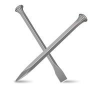 2 PCS Cold Chisel Set, 300mm Flat and Pointed Chisels Rock Cold Steel Chisel 12 Inches Heavy Duty Stone Chisels for Concrete Brick Tile Granite Cement