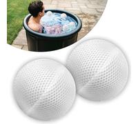 2 Pcs Cold Plunge Filter Scum Absorber, Ice Bath & Cold Plunge Accessories, Reusable Ice Bath Tub Filter Oil Scum Balls Floating to Keep Water Clear, Cold Plunge Water Filter, Ice Bath Water Cleaner