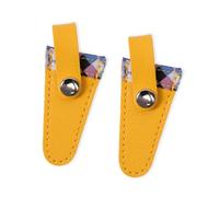 2 Pcs Color Lattice Scissors Protective Covers Portable Trimming Tool PU Embroidery Scissors Sheath