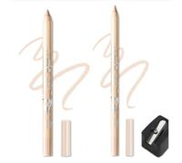 2 Pcs Colored Gel Glitter Eyeliner,Eyeliner Waterproof Lip Liner Eye Shadows Eyebrow Pencils Pen Eye Makeup (03 Nude & 03Nude)