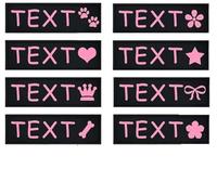 2 PCS Colorful Pattern Pet Harness Tag Sticker Personalized Dog Name Tag Custom Engraving Cat Dog Harness Tag Removable Sticker Dog Chest Strap Vest Collar ID Tag,N,11x3 Cm