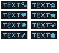 2 PCS Colorful Pattern Pet Harness Tag Sticker Personalized Dog Name Tag Custom Engraving Cat Dog Harness Tag Removable Sticker Dog Chest Strap Vest Collar ID Tag,J,16x5 Cm