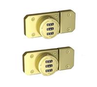 2 PCS Combination Locking Blot with 4 Digit Coded Padlock and Anti-Tamper Security Fixing for Cabinet, Barn Door, Garage Door, Sheds (White Black Silver Gold Gray Luminous)